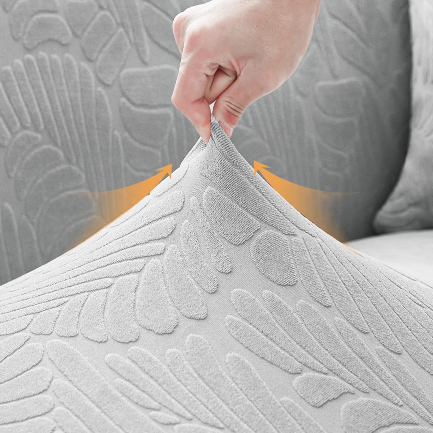 Housse de canapé jacquard antidérapante et lavable en machine