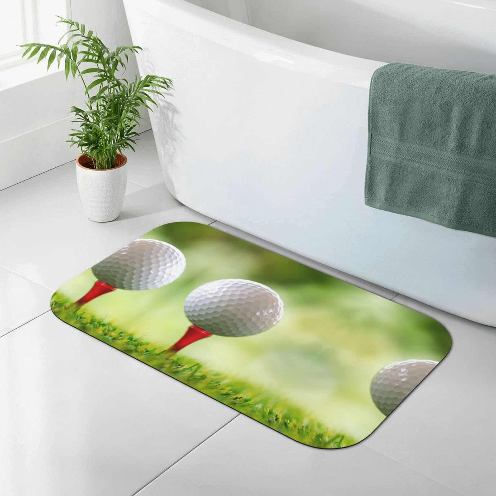 Alfombrilla de ducha antideslizante para salida de bañera en cuartos de baño amplios