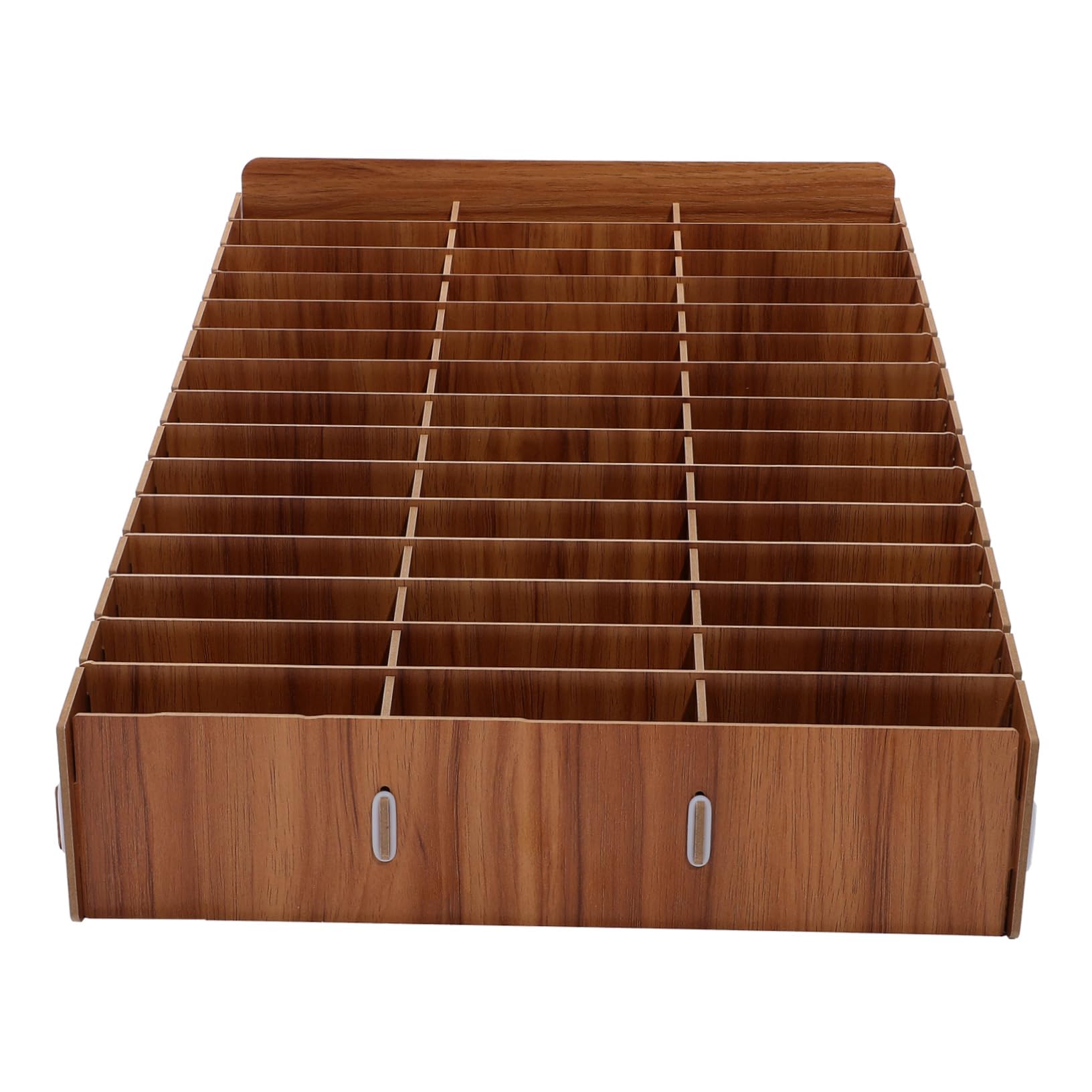 Organizador de Móvil de Madera con Múltiples Compartimentos para Escritorio Soporte para Teléfonos Aula y Oficina Diseño Elegante y Funcional para Almacenar Cosméticos y Accesorios