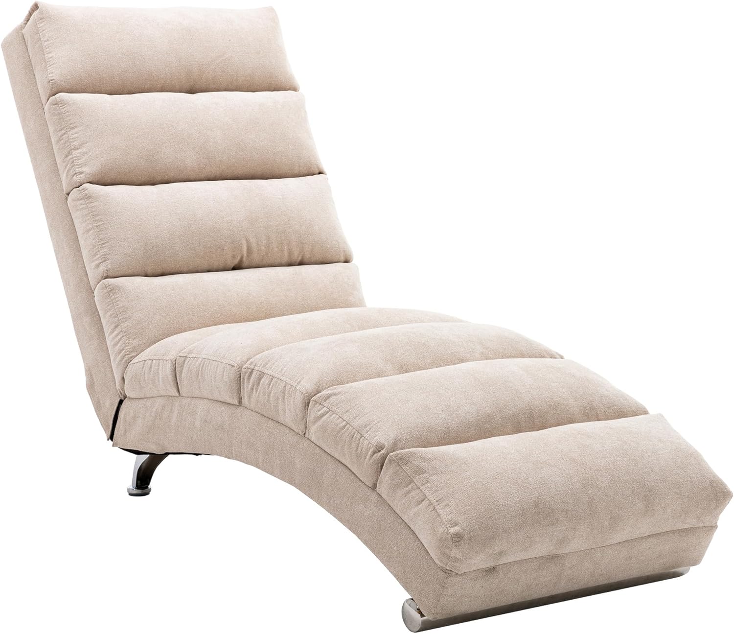 Massage Chaise Lounge Chair Indoor, Ergonomic 5-Mode Chaise Lounge with Tufted Design, Ergonomic Recliner Chair Supports Up to 300 lbs, Ideal for Living Room and Bedroom, Beige