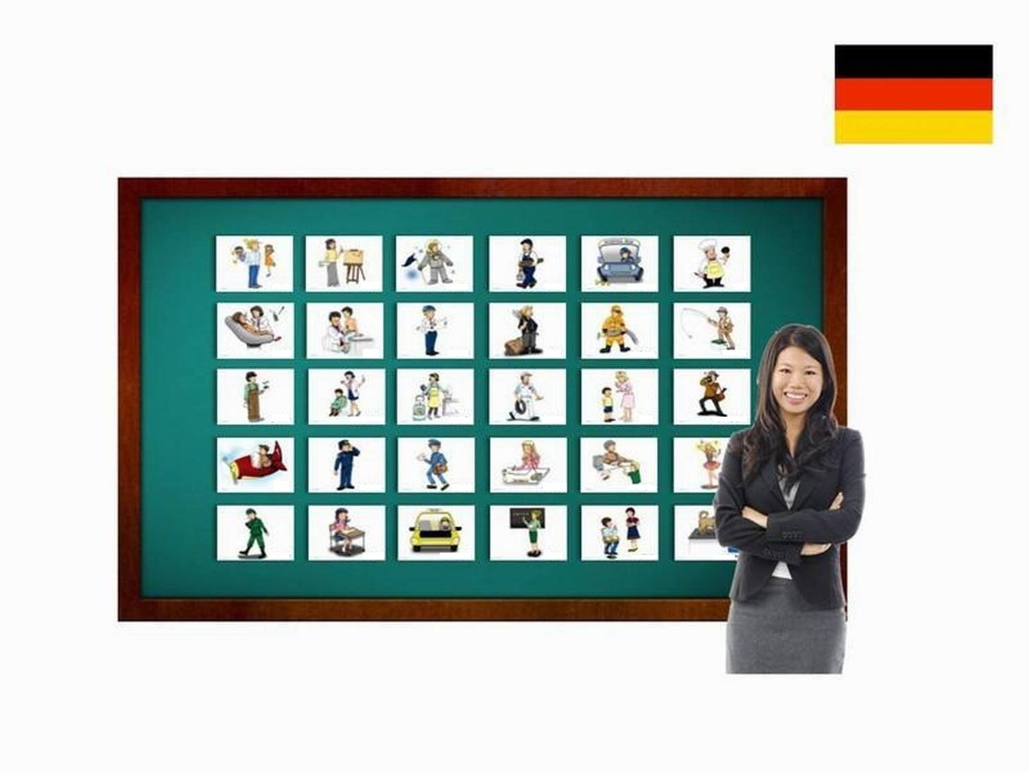 Cartes Images pour l’Encouragement linguistique - Professions - pour l’enseignement de l‘Allemand à la garderie, au Jardin d’Enfants et à l’école Primaire