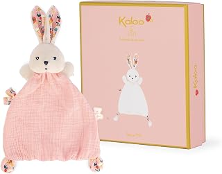 Kaloo -K'Doux Doudou Rabbit Poppies - Soft Polyester and Micro-Velvet Baby Comfort Blankie - Early Development Toy - from Birth - 969949.
