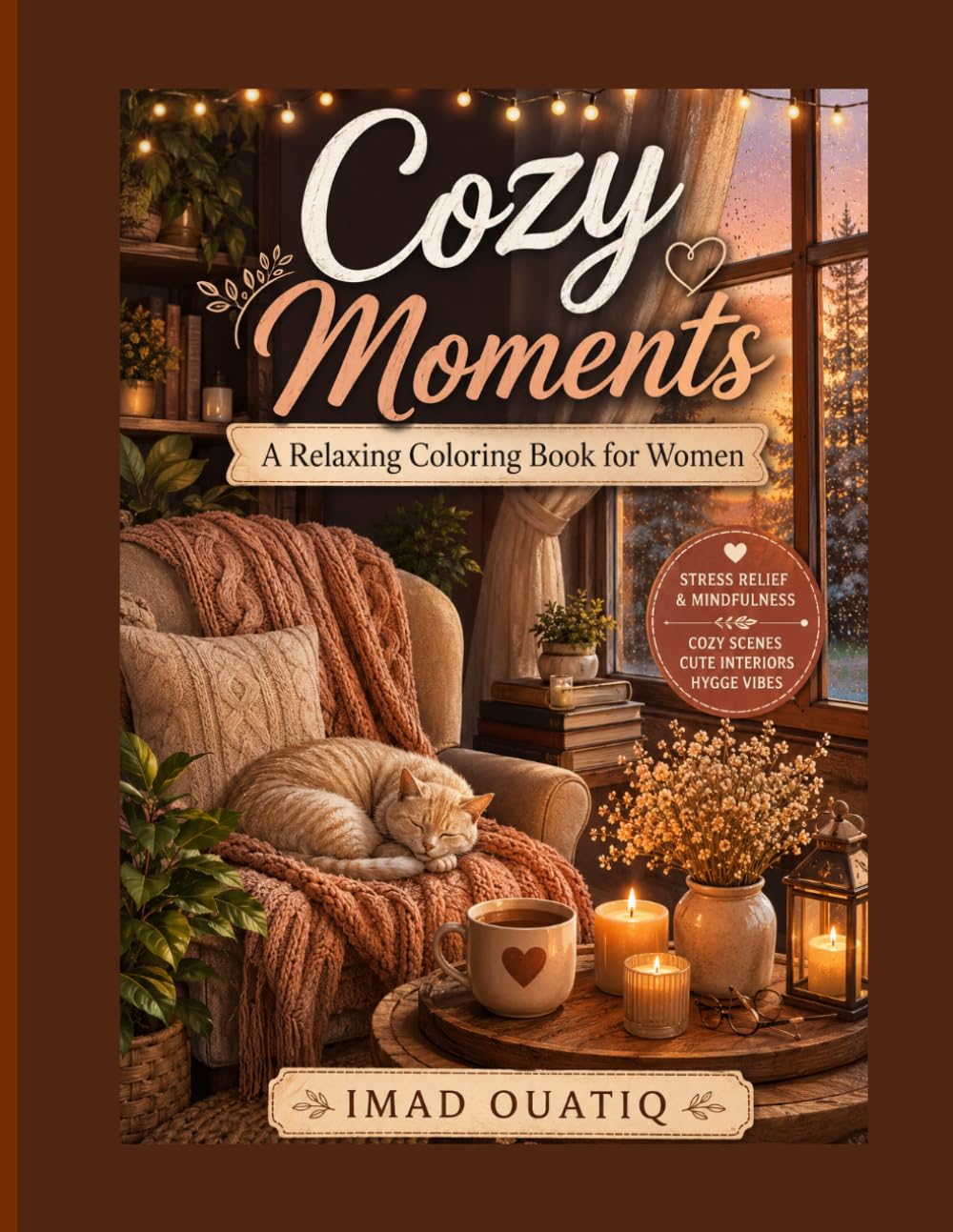 Cozy Moments: A Relaxing Coloring Book for Women: Stress Relief & Mindfulness with Cozy Scenes, Cute Interiors, and Hygge Vibes
