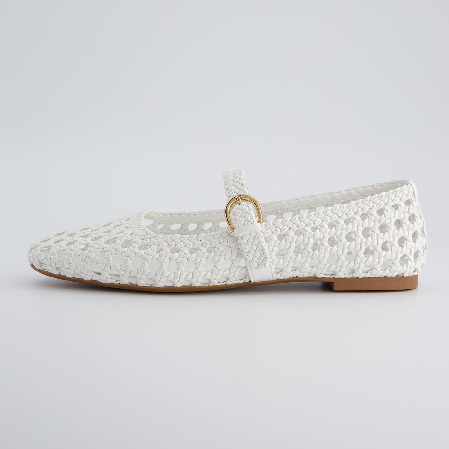 CUSHIONAIRE Weston Hand Woven Mary Jane Flats for Women, Comfortable Dressy Ballet Flats with Braided Adjustable Buckle and Memory Foam Cushioning - Image 9