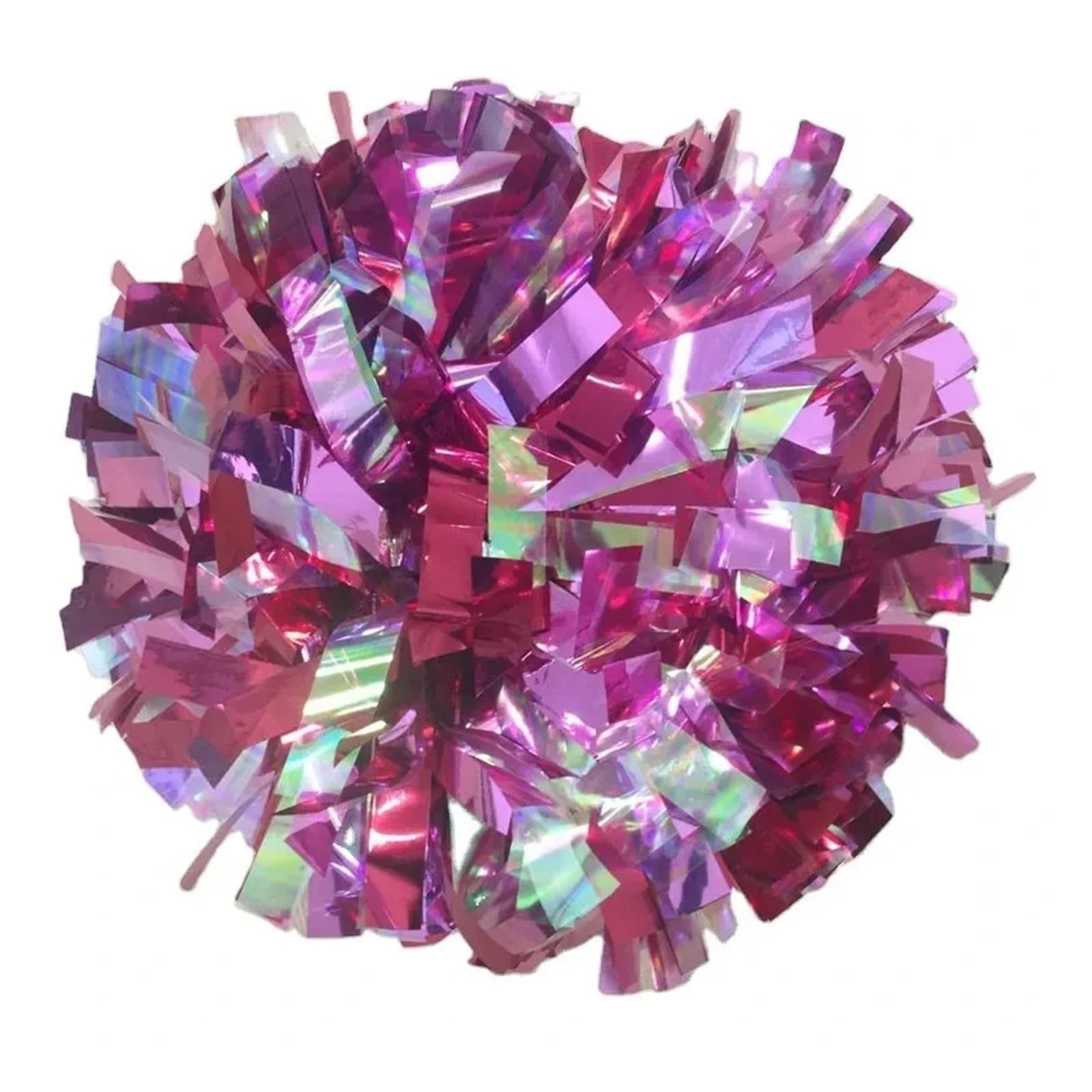1Piece Metallic Pom Pom Pom Handle, Cheerleader Pom Pom(Color 1,4 Inch)