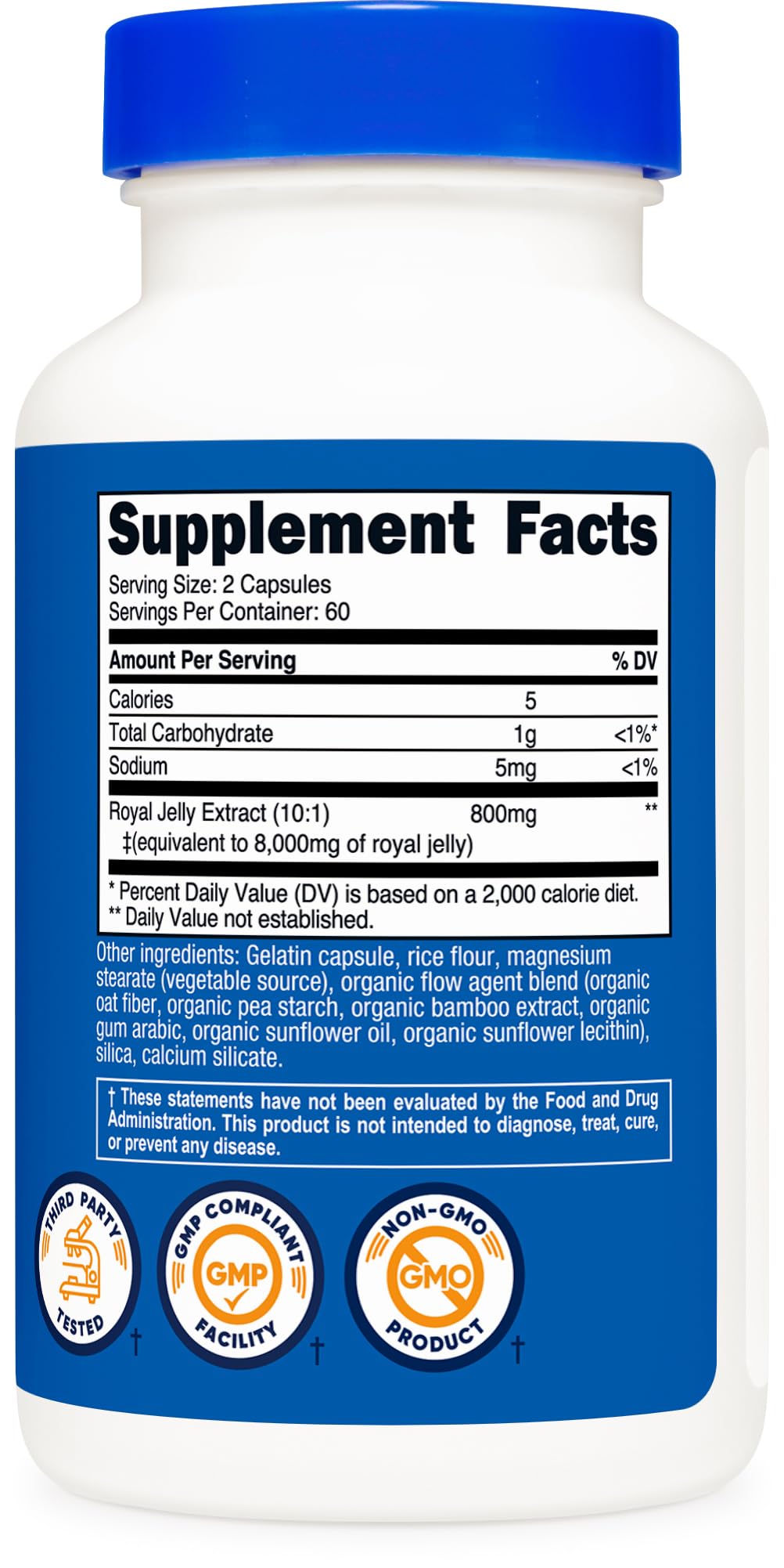Nutricost Royal Jelly 120 Capsules for 60 Servings - Royal Jelly Extract, GMO-Free, Gluten-Free — Amazon image 5