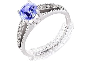 12-Pack Silicone Ring Sizer Adjusters for Loose Rings with 2 Sizes for Band Widths