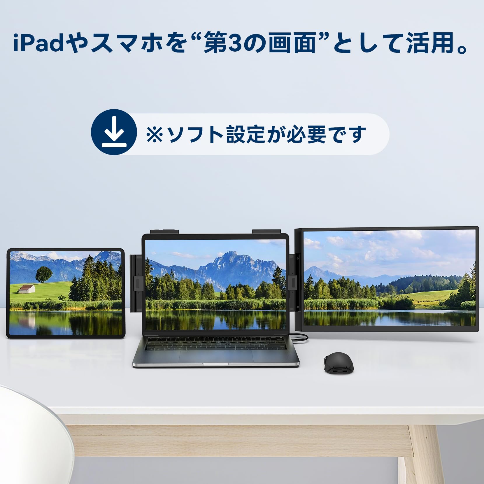 Amazon.co.jp: KEEPTIME デュアルモニター 15.6