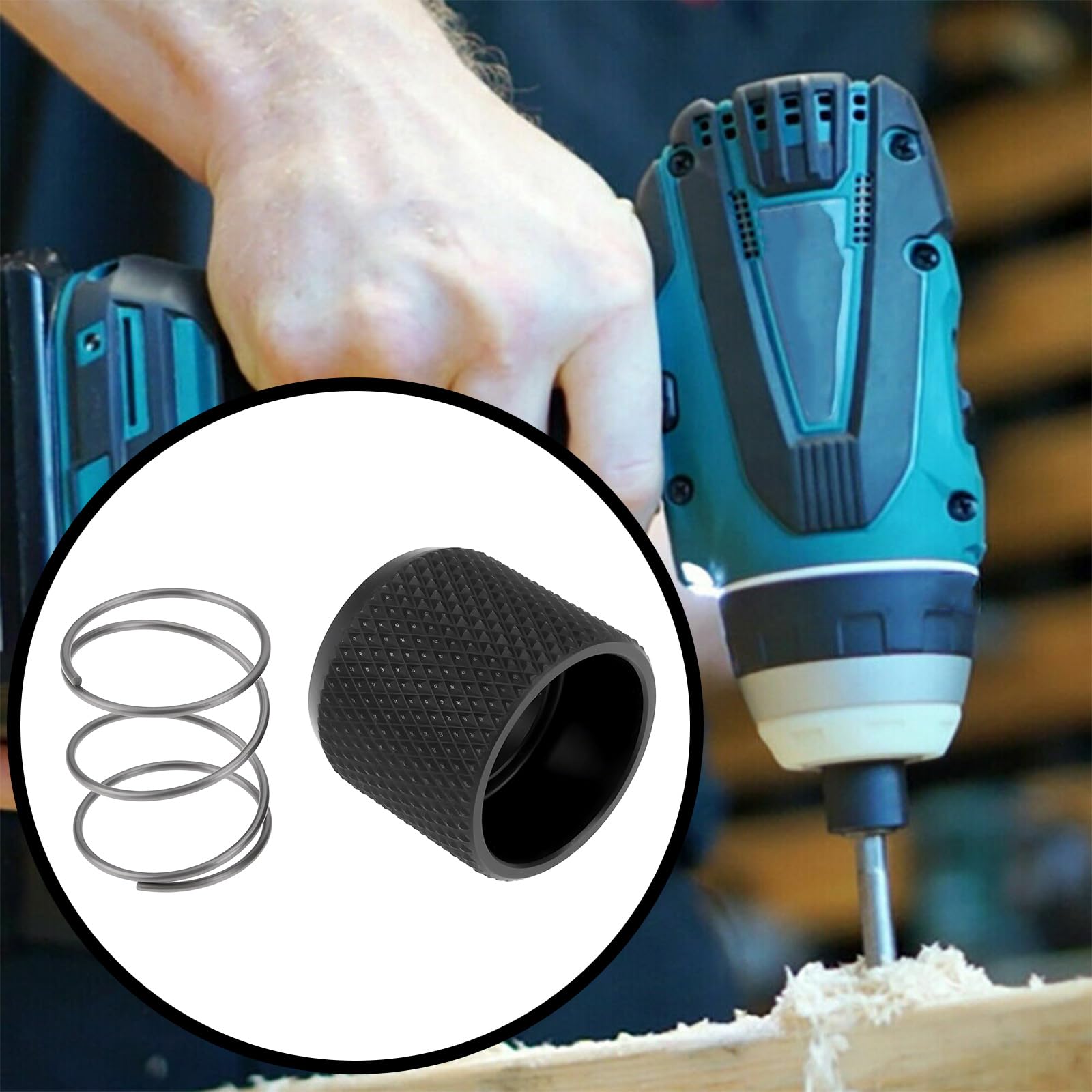 VGOL 1Set Impact Driver Collet Chuck Bit Spare Parts Replacement Part 324420-7 233005-7 Compatible with Makita BTP144 DTD129 TD126 - Image 2