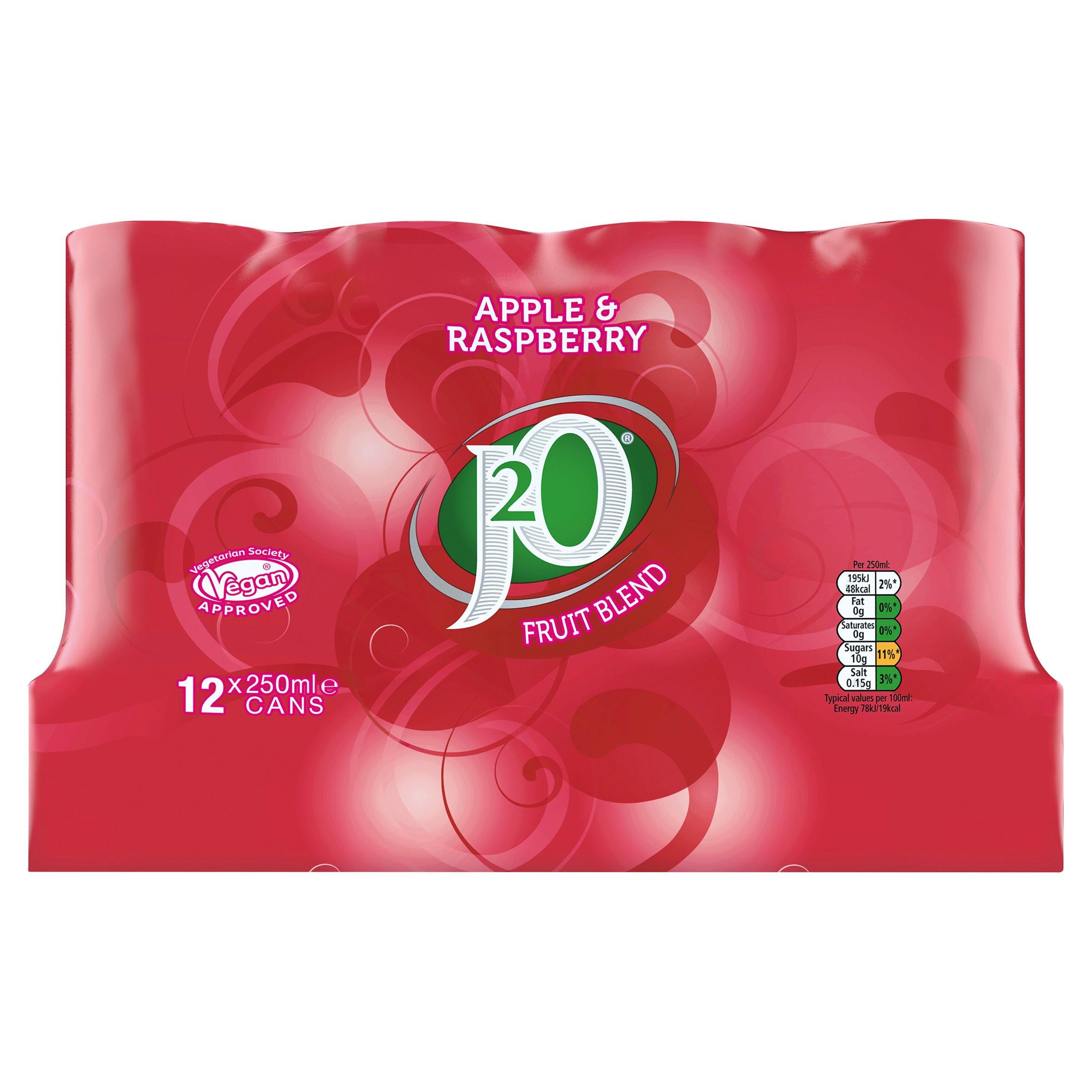 J2O Apple & Raspberry 12 x 250ml