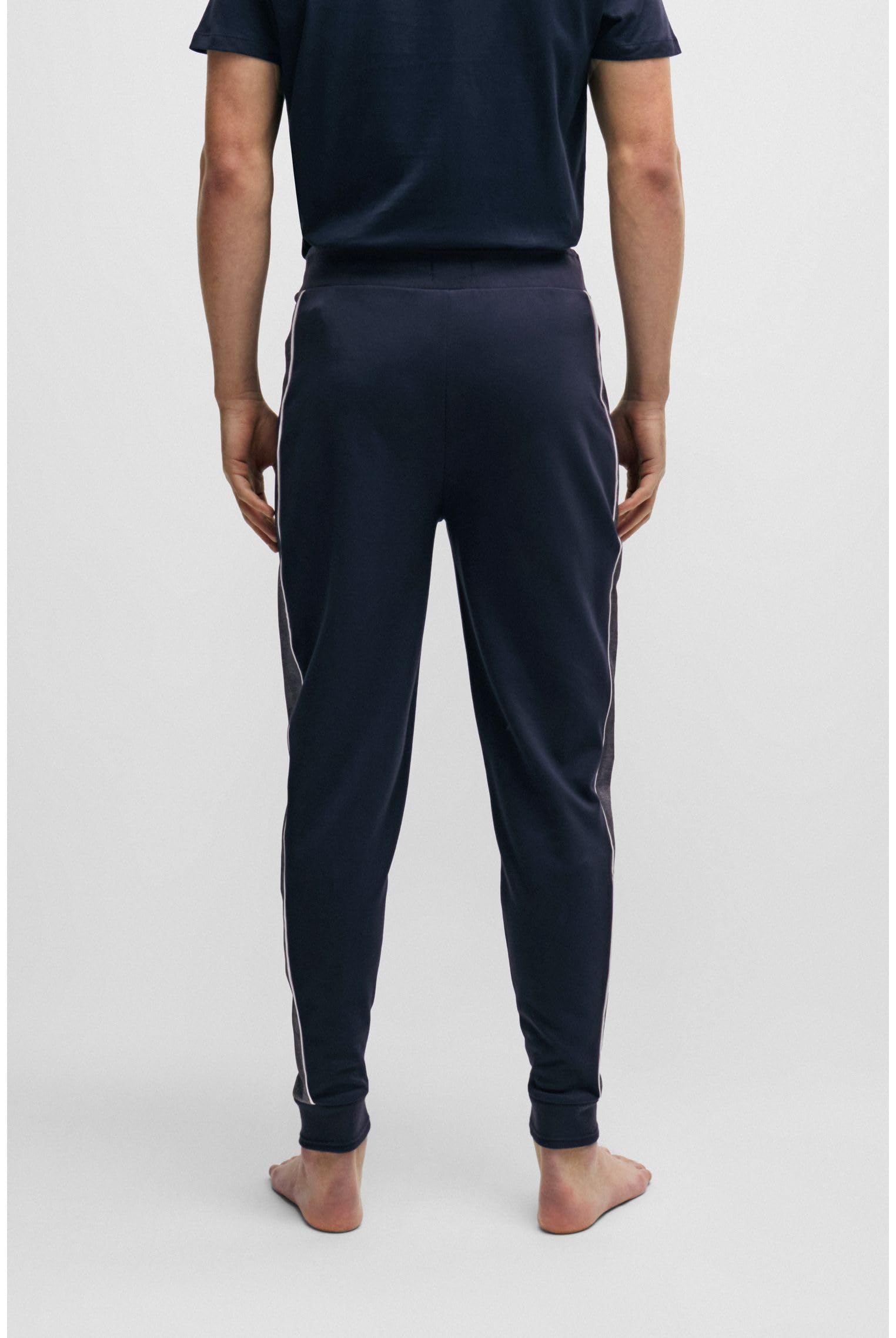 BOSS Herren Tracksuit Pants Jogginghose aus Baumwoll-Mix mit Folienprint-Logo