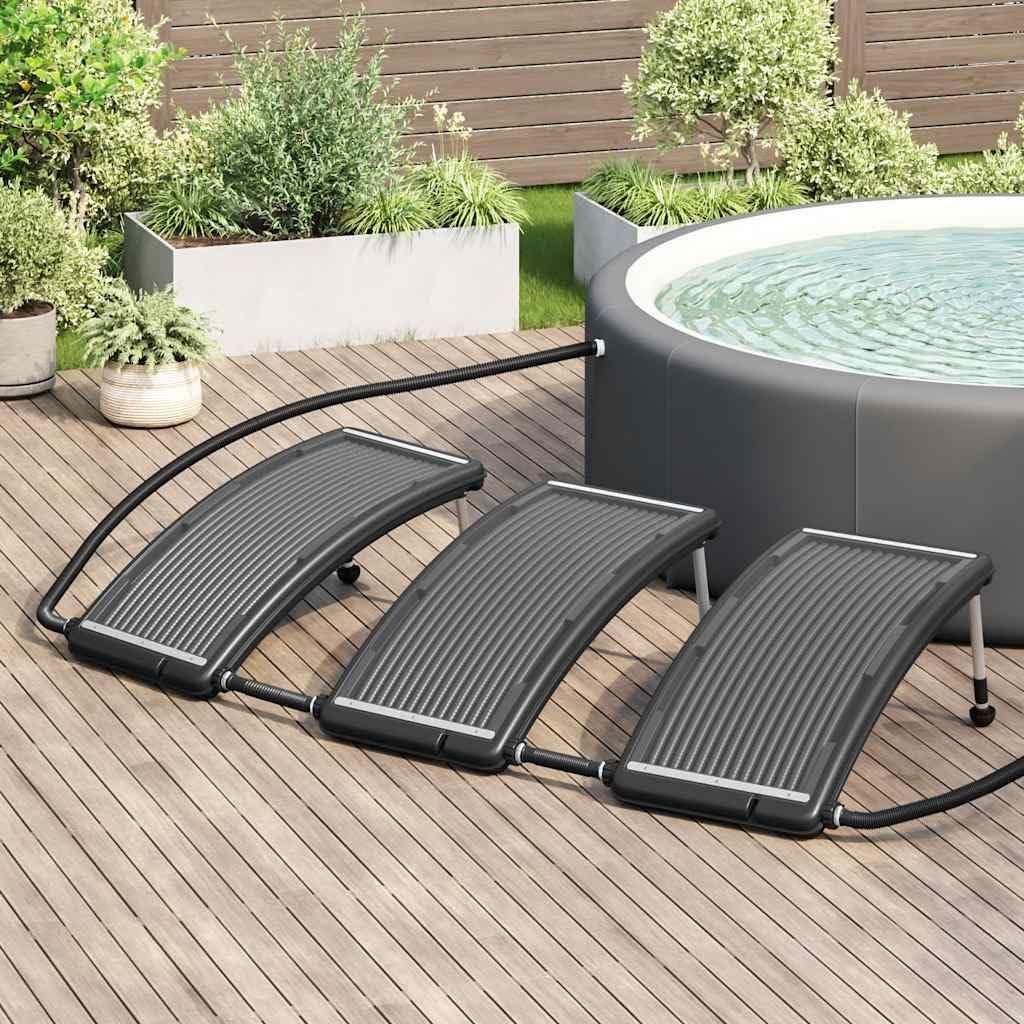 Panneaux de Chauffage Solaire de Piscine courbés 3 pcs 110x65cm Piscine & Spa