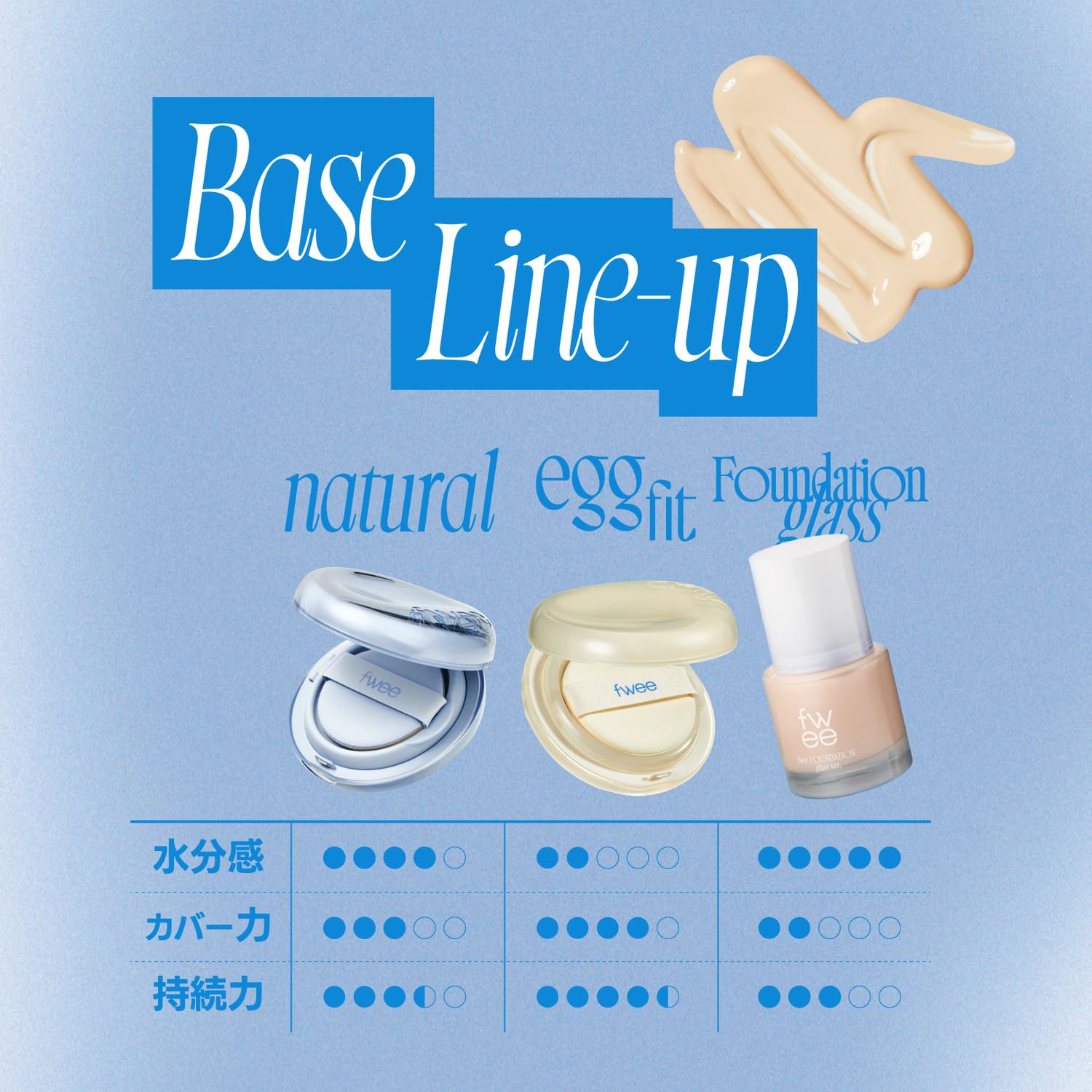 Amazon | fwee(フィー) ファンデーションガラス 1個 01 フェアガラス
