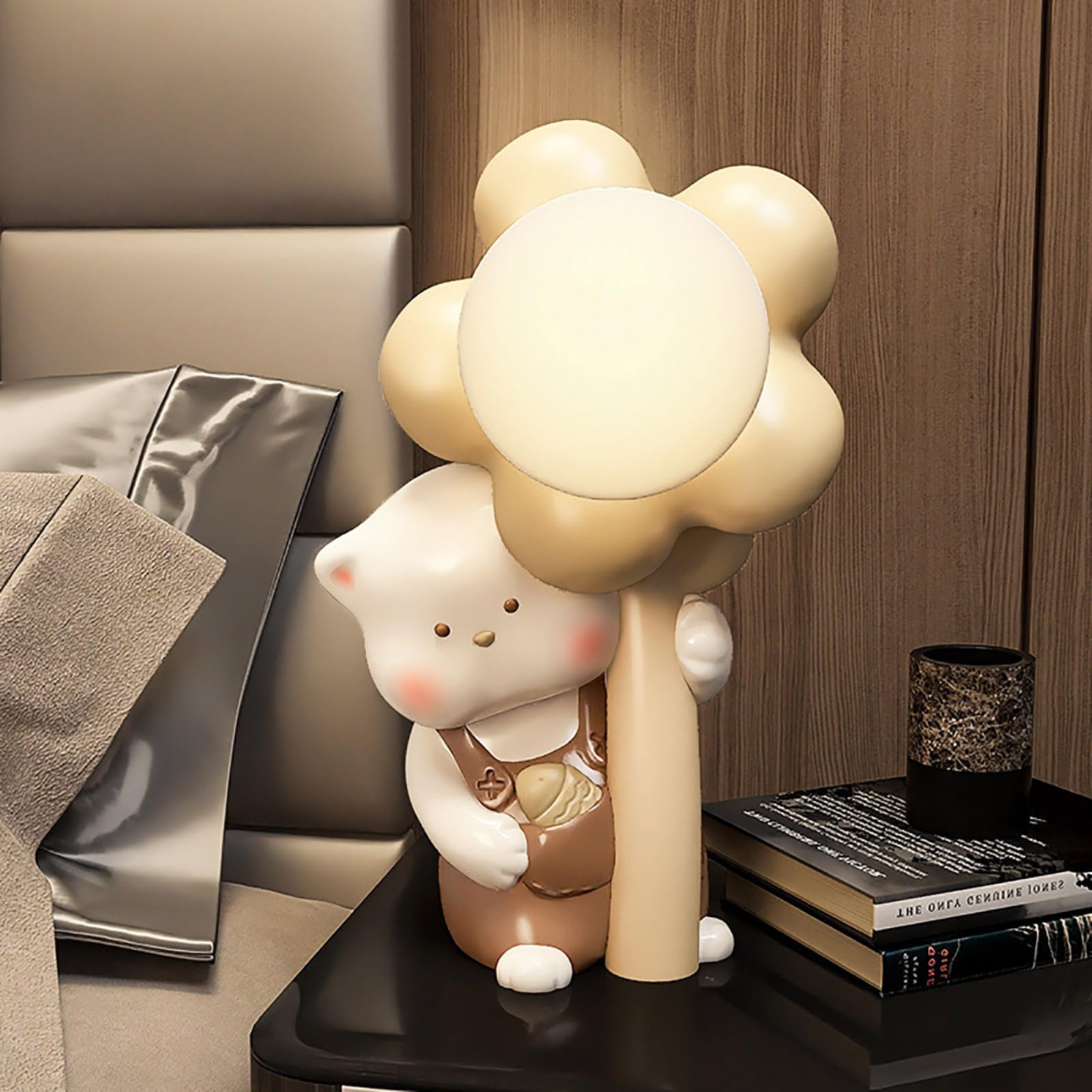 Dziecięca lampka nocna LED z wtyczką USB Nowoczesna zwierzęca lampka nocna z kablem Śliczna lampka nocna dla dzieci chłopców dziewczynek prezent 3000K Ciepłe światło do dekoracji sypialni salonu