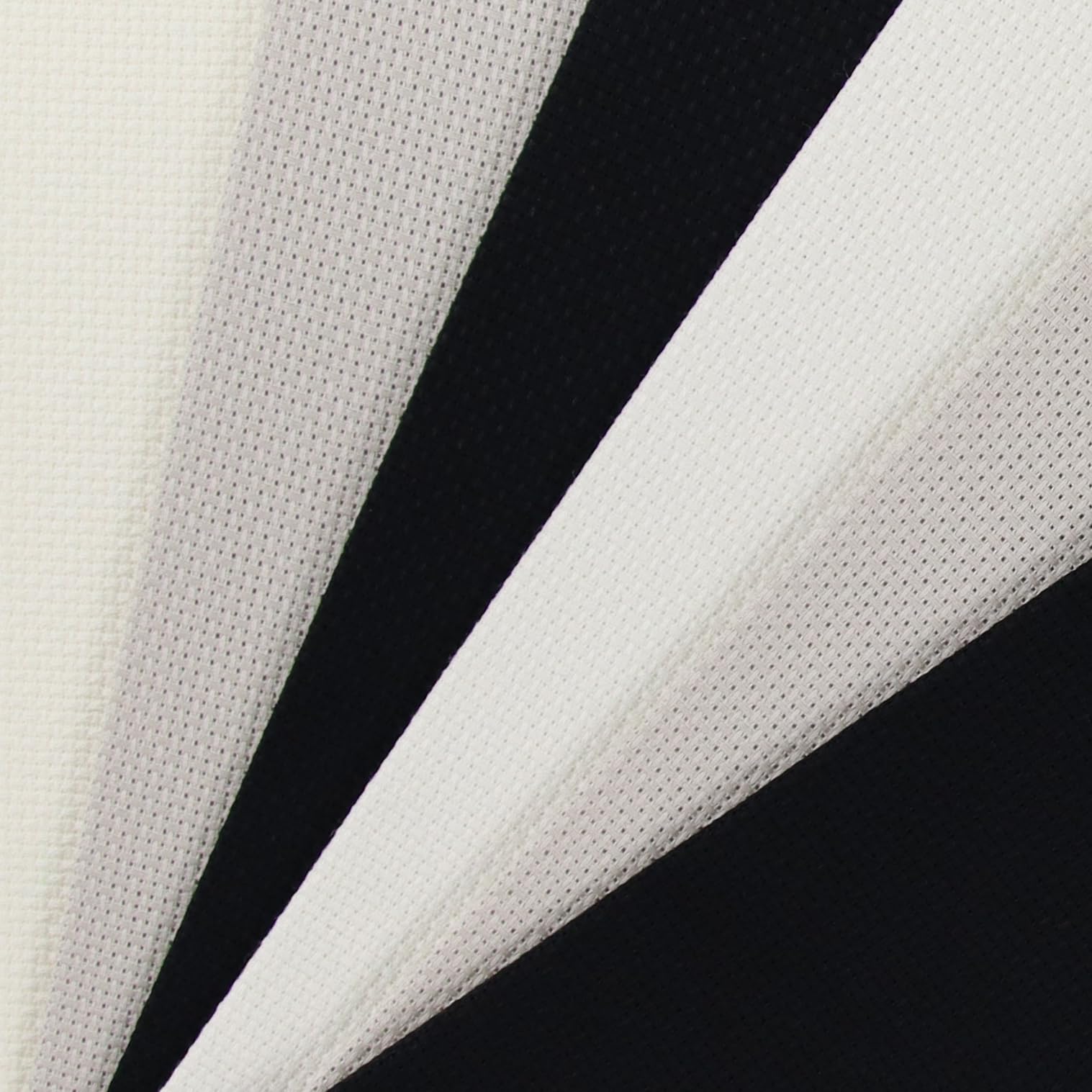 KCS 6 pc of 12" x 18"(30cmx45cm) 14CT Counted Cotton Aida Cloth Cross Stitch Fabric (Antique White+Pearl Grey+Black)