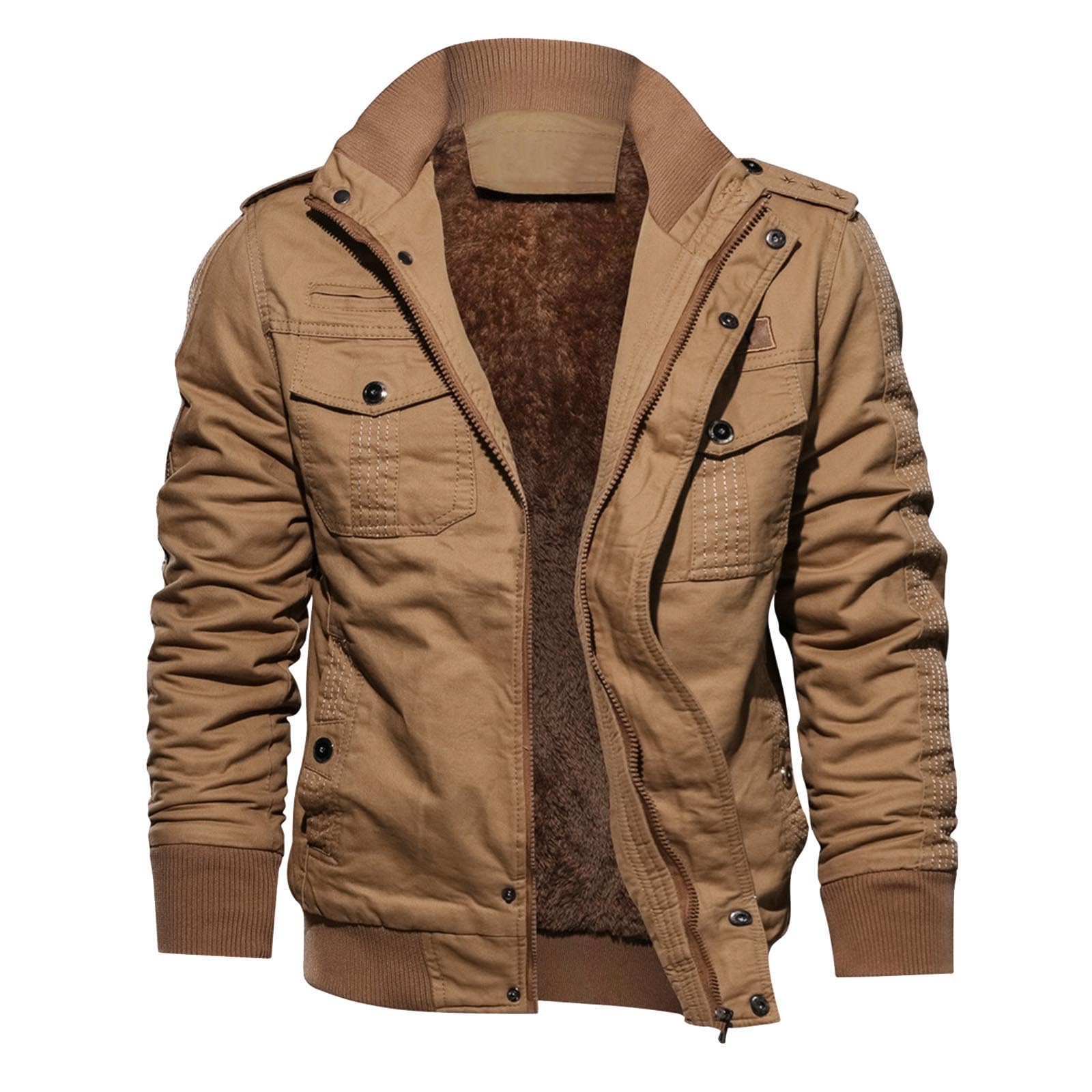 Générique Manteau Homme 2026 Décontracté Capuche Épaisse Poches Zippées Automne Hiver (Army Green, XXXXXXL)