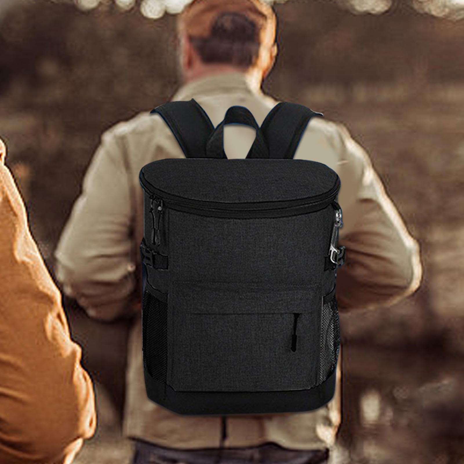 Cooler Backpack, 30 psich izolowanych plecaków, lekki wodoodporny pokrowiec na lód, męska torba bagażnika, materiał nylonowy, pojemność 17 l, idealny na wędrówki, kemping, grill