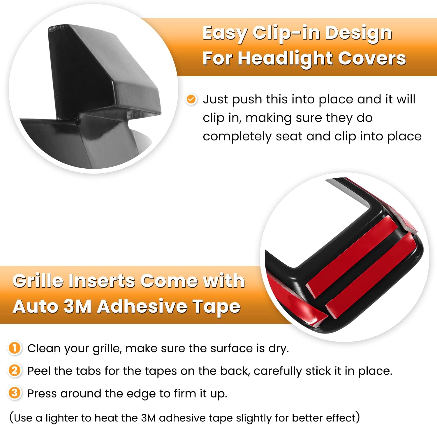 Front Grille Mesh Inserts & Headlight Cover for Jeep Wrangler JL JLU Sport & Sport S Only 2018-2023 Exterior Accessories Clip-in Grille Guard Cover Headlight Bezels Trim Ring (Black 9PCS)