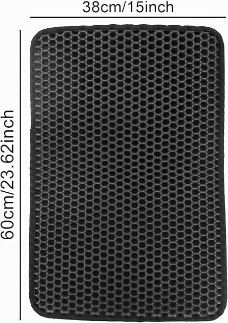 Foto 2 de 7 de Alfombra Litiere Gato 30×45cm, diseño de panal de doble capa, material resistente a la orina y al agua