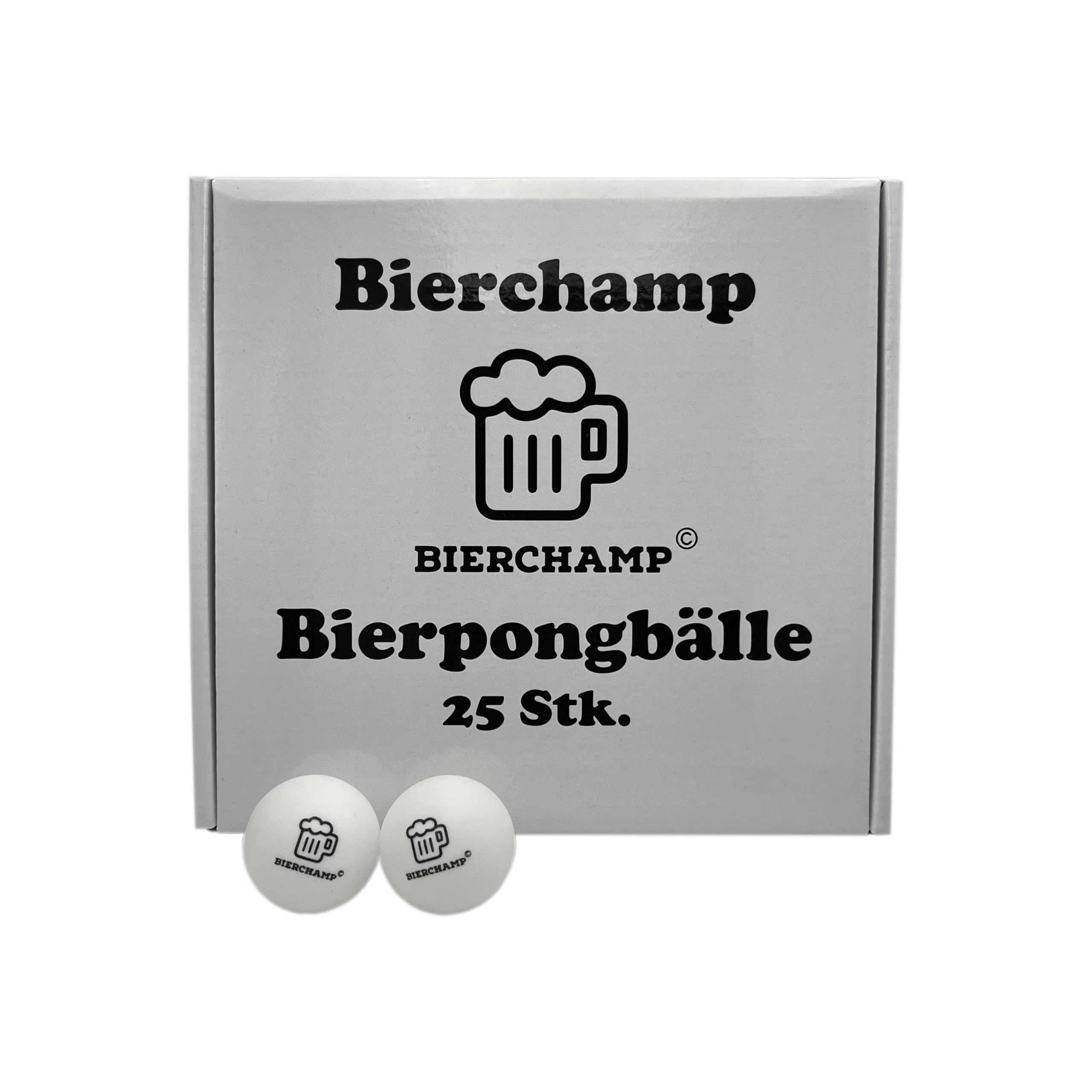 BIERCHAMPⓒ - 맥주 퐁 볼 - 맥주 퐁 볼 - 25팩 - 맥주 퐁 볼 멀티팩 25개 - 맥주 퐁 볼 - 맥주 퐁 볼 40MM 맥주 퐁 볼 - 탁구 볼 - 맥주 퐁 볼