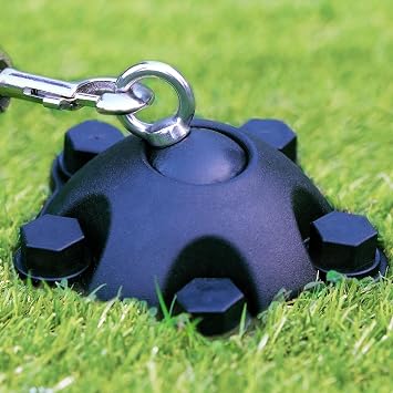PAWSTATION 360 Degree Swivel Dog Tie Out Stake and Cable Small to Large Dogs Up to 150lbs - 20 ft Dog Yard Leash and Stake 5 Strong Tether Holds 1000lbs of Pull Force Yard Camping Outdoor Black PK-20