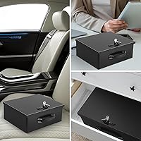 Vista 8 de Dalmbox Portable Metal Safe Box with Dual Combination and Key Lock - Fire Resistant Storage for Documents, Car, Home and Outside - X Large 13.2"x