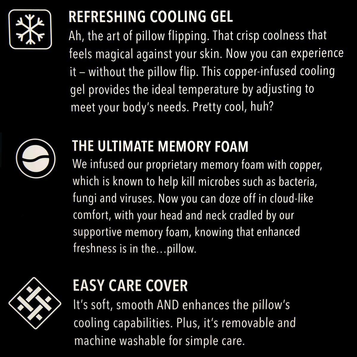 hydraluxe copper pillow