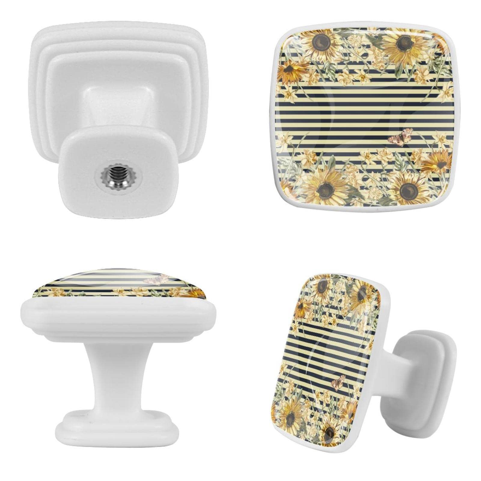 Boutons pour armoires et tiroirs vintage : lot de 12 pièces décoratives