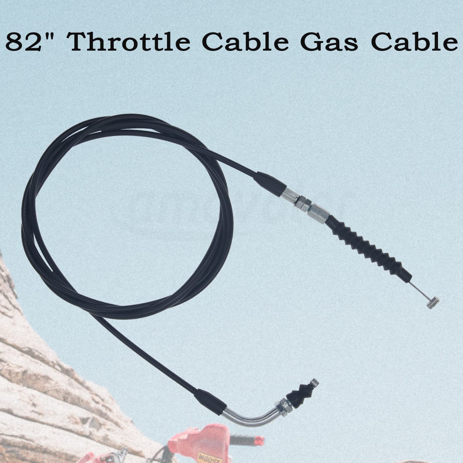 82 Inch Cable For 150cc 250cc Dune Buggy SunL Kinroad 82" Throttle Cable For 150cc 250cc SunL, Kinroad, Roketa, JCL Dune Buggy &amp; Go Kart Carter Go Kart Throttle Cable