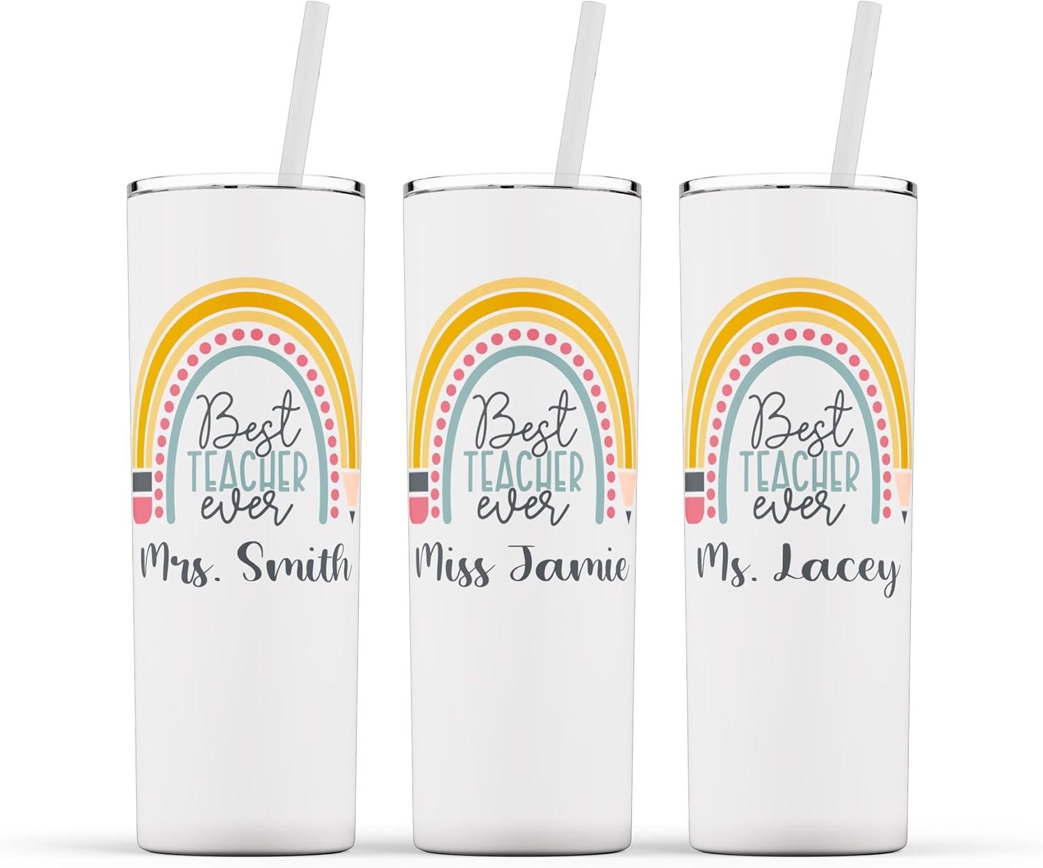 Personalized Teacher Tumbler - Best Teacher Ever - Teacher Appreciation Gift