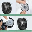 Momcozy Portable Stroller Fan with Clip | 4-Speed Mini-Fan for Carrier | Personal Fans Ultra Light 0.26lb | Gaps ≤4.5mm | Handheld Cooling | Rechargeable Rotate for Diaper Backpack/Table/Chair gallery image
