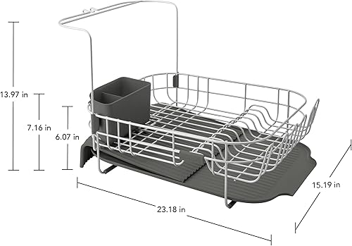 Miniatura 7 de KitchenAid Escurridor expandible de alambre satinado, 23.18 pulgadas, gris
