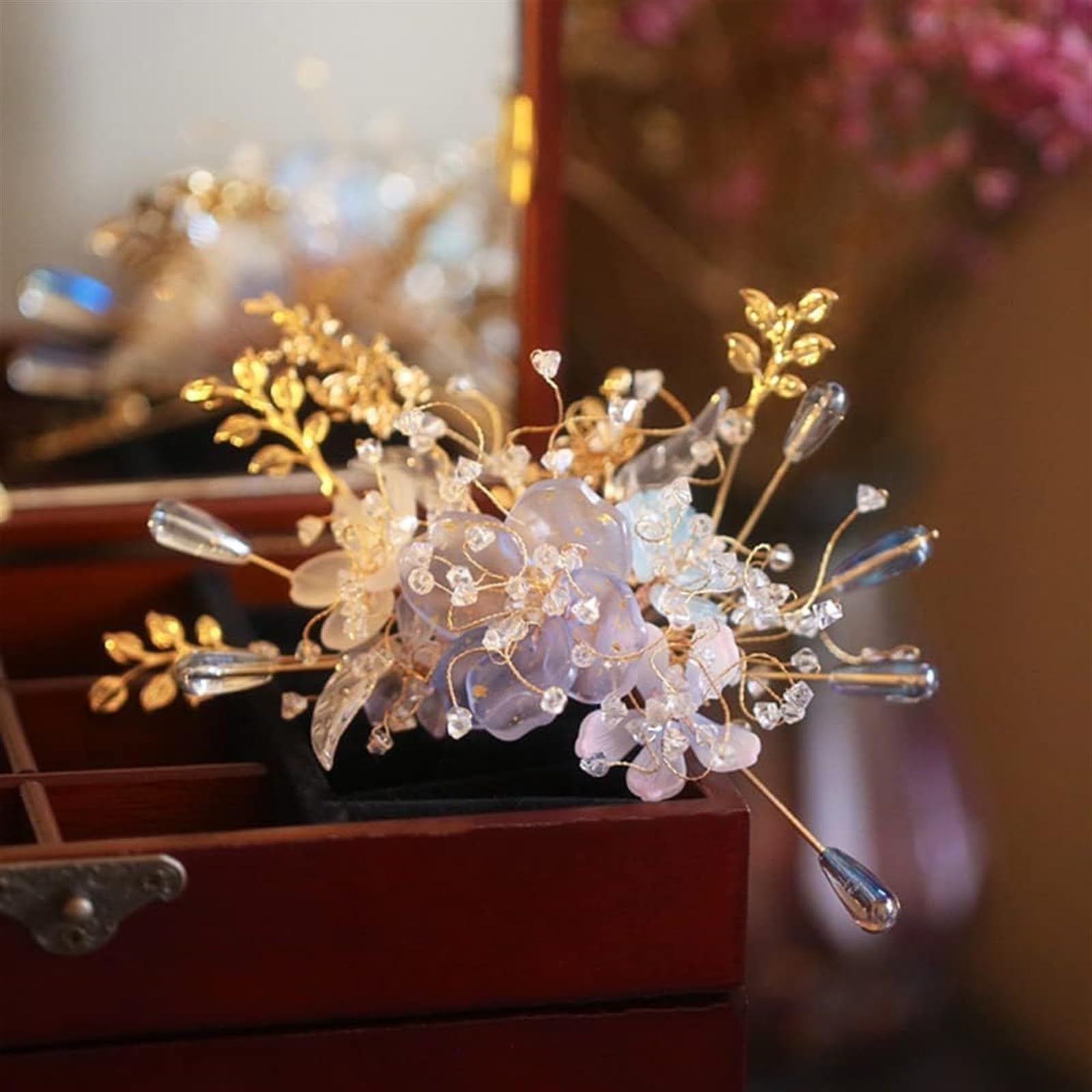 Forcine for capelli da sposa, bastoncini for capelli cinesi, fermagli for capelli, un set completo di antichi accessori for capelli con frange, copricapo Hanfu Xiuhe, accessori for capelli con clip la