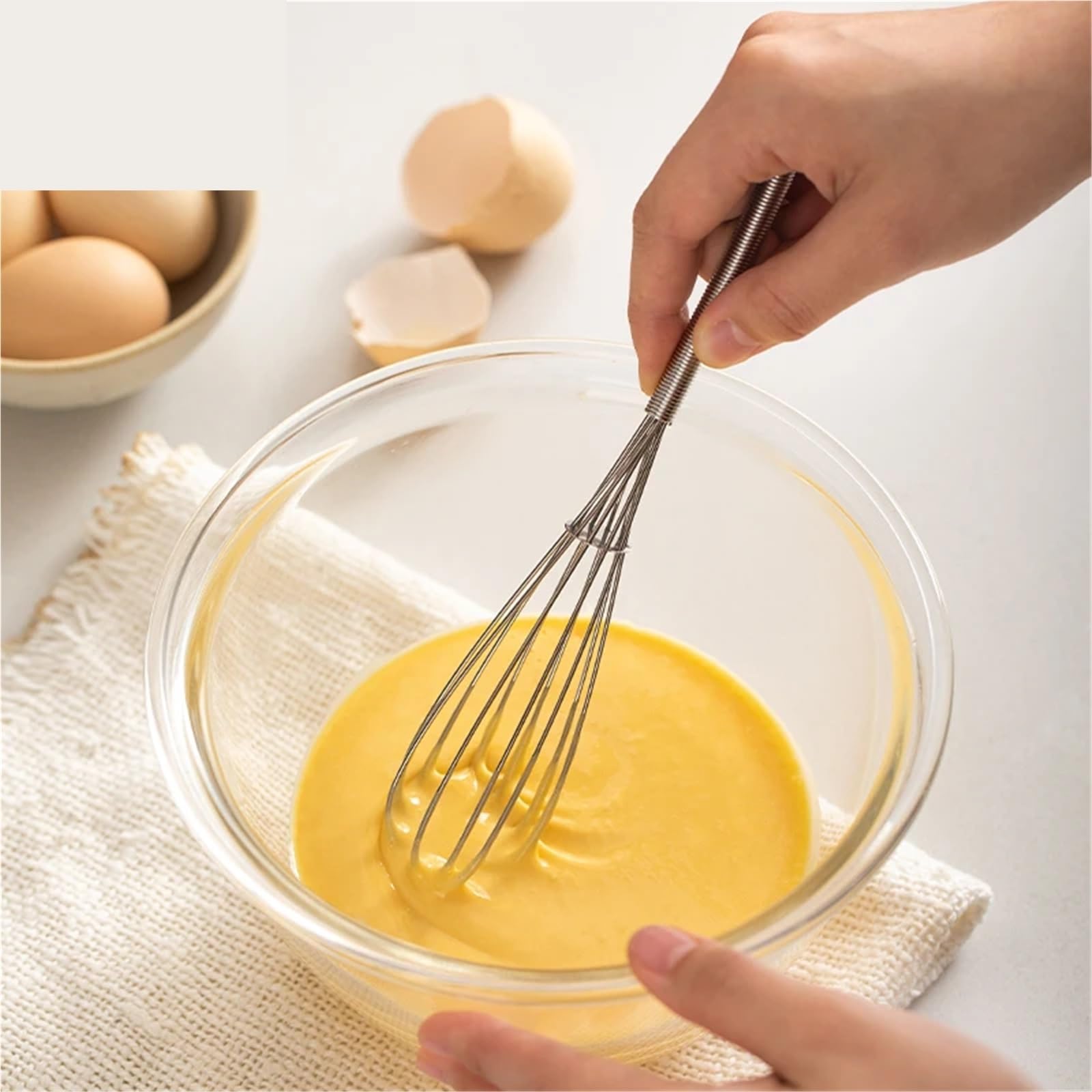 Batidor Manual de acero inoxidable 3 uds, mezclador crema y mantequilla, cocina, batidor for el hogar, huevos, accesorios for hornear Para Cocina