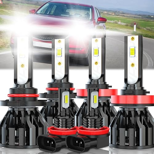 CHUSYYRAY Compatible con bombillas MAZDA CX-5 2013 2014 2015 2016, 9005 H11 bombillas antiniebla H11, 500% de brillo IP67 blanco súper brillante,