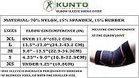 Vista 6 de Kunto Fitness - Codera de compresión (enviada desde Estados Unidos) para tendinitis, codo de tenista, tratamiento de codo de golf, reduce el dolor