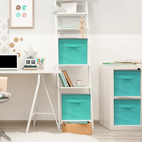 Miniatura 3 de Simple Houseware - Cesta en forma de cubo plegable de almacenamiento, paquete de 6