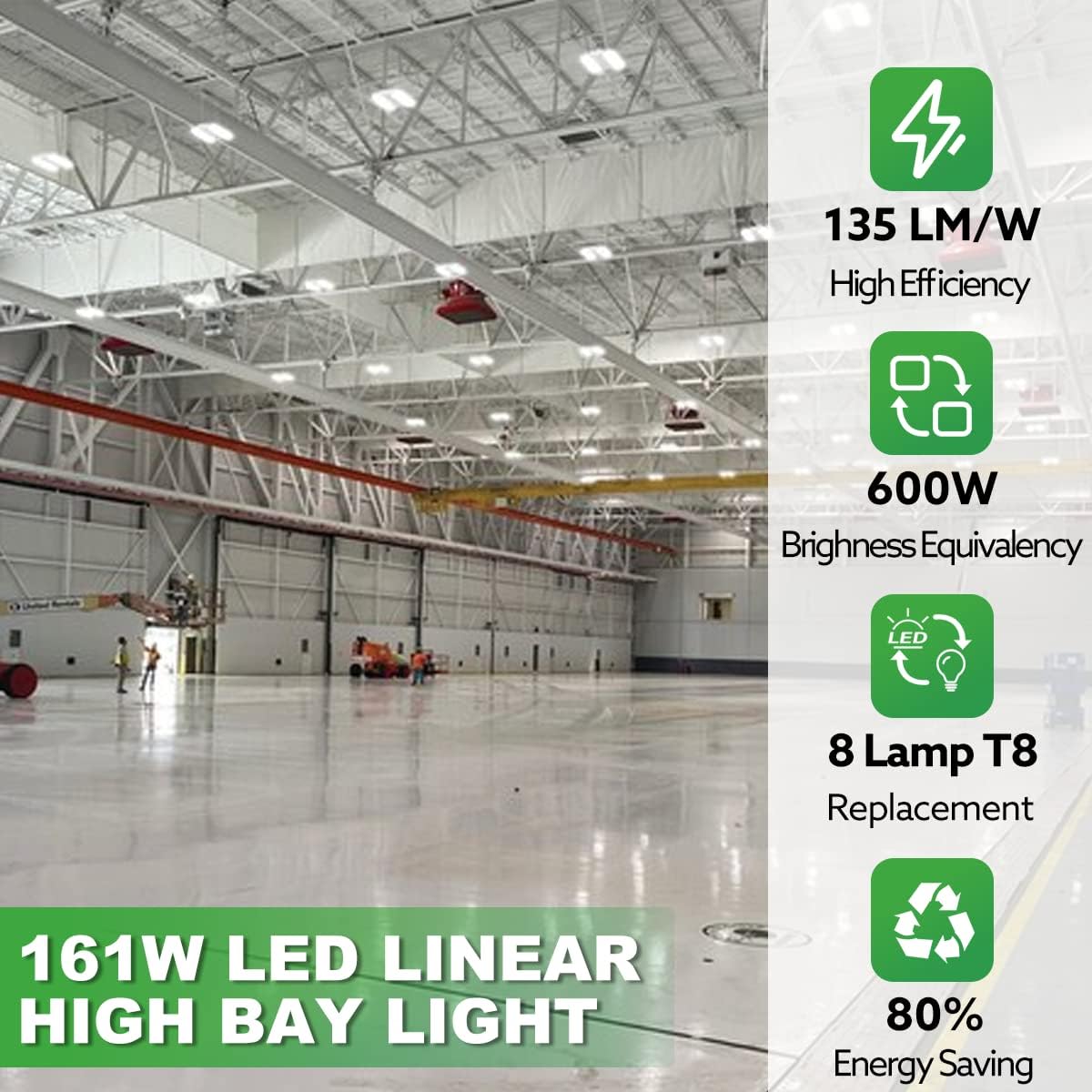 Onе-Dау Sаlе: Uр tо 60% оƒƒ ELECALL LED High Bay Shop Light 2FT 161W 21735LM 5000K (600W HPS Eqv.)Linear Hanging Light for Workshops Warehouse Garages Hanging and FlushMount,0-10V Dimmable, UL DLC,6 Lamp Fluorescent Replacement