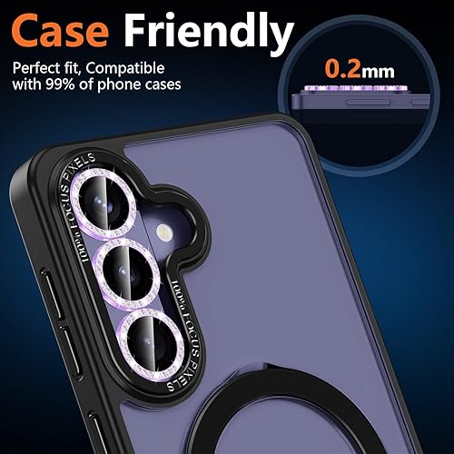 Vista 432 de para Samsung Galaxy Z Flip 7 Protector de Lente de Cámara, Cubierta de Lente de Vidrio Templado con Anillo de Metal Individual, [Fuerte Adhesión] 1