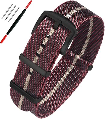 WOUKUP Premium Weave Nylon Watch Band 20mm 22mm Military Mens Watch Straps