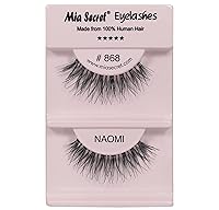 Vista 34 de Mia Secret Demi Wispies - Pestañas postizas de estilo natural, pestañas de tira fina, banda transparente invisible, pestañas de cabello humano