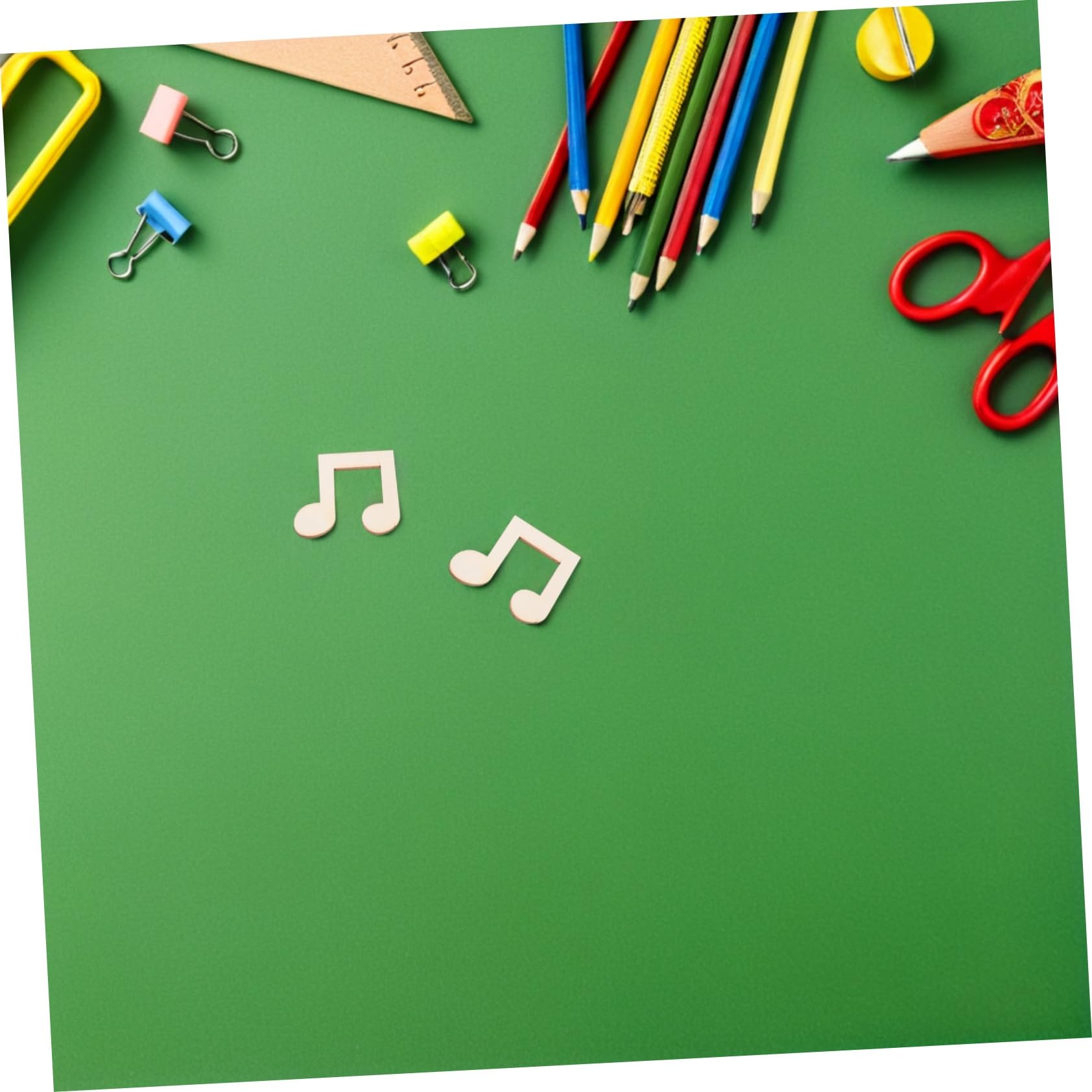 Cabilock 100piezas Notas Musicales de Madera sin Terminar Piezas para Manualidades Recortes de Madera para Proyectos de Arte Decoración del Hogar Suministros para Fiestas Infantiles