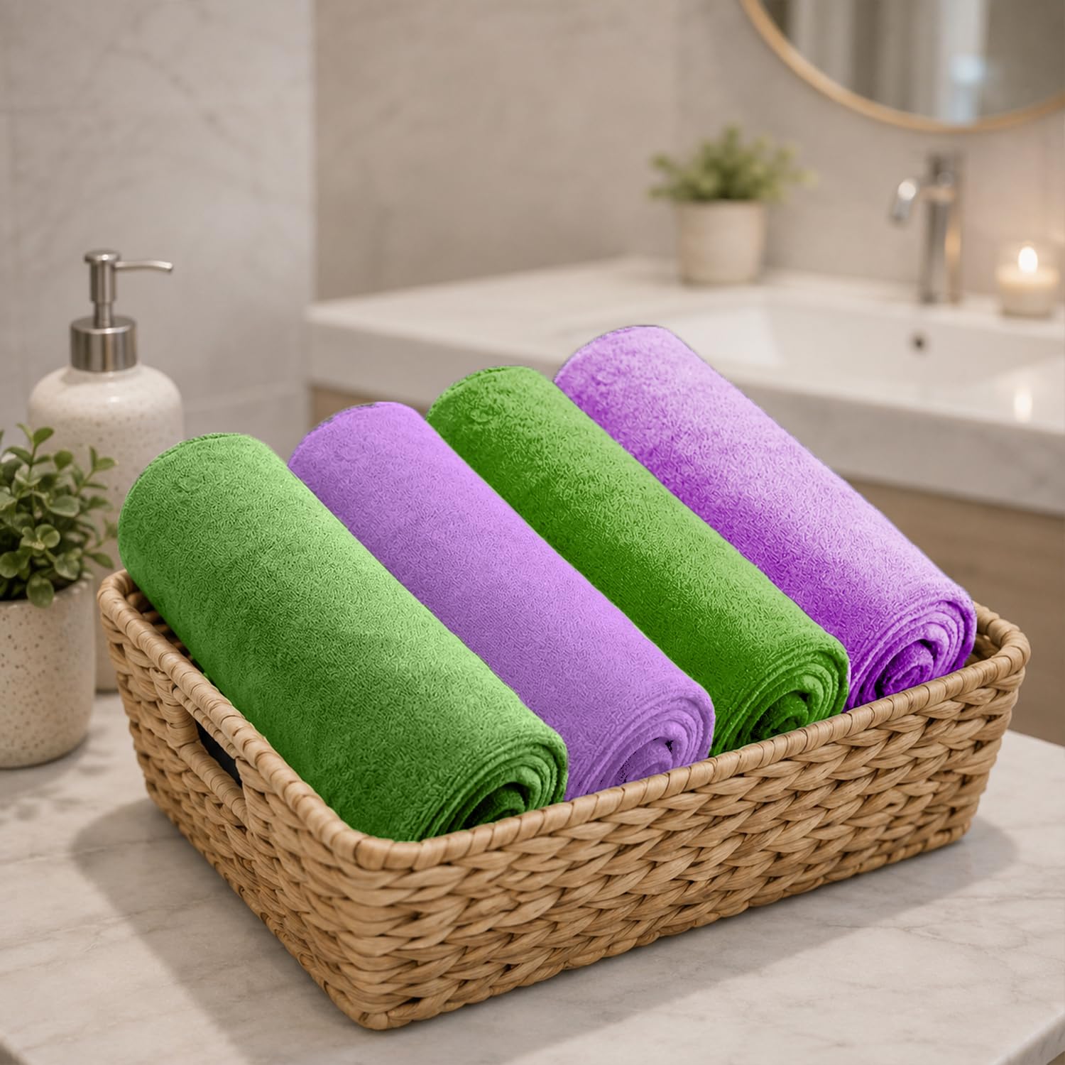 MAXOSHINE Hand Towels - Soft Microfiber Set of 4 -13 MAXOSHINE Hand Towels - Soft Microfiber Set of 4 -13