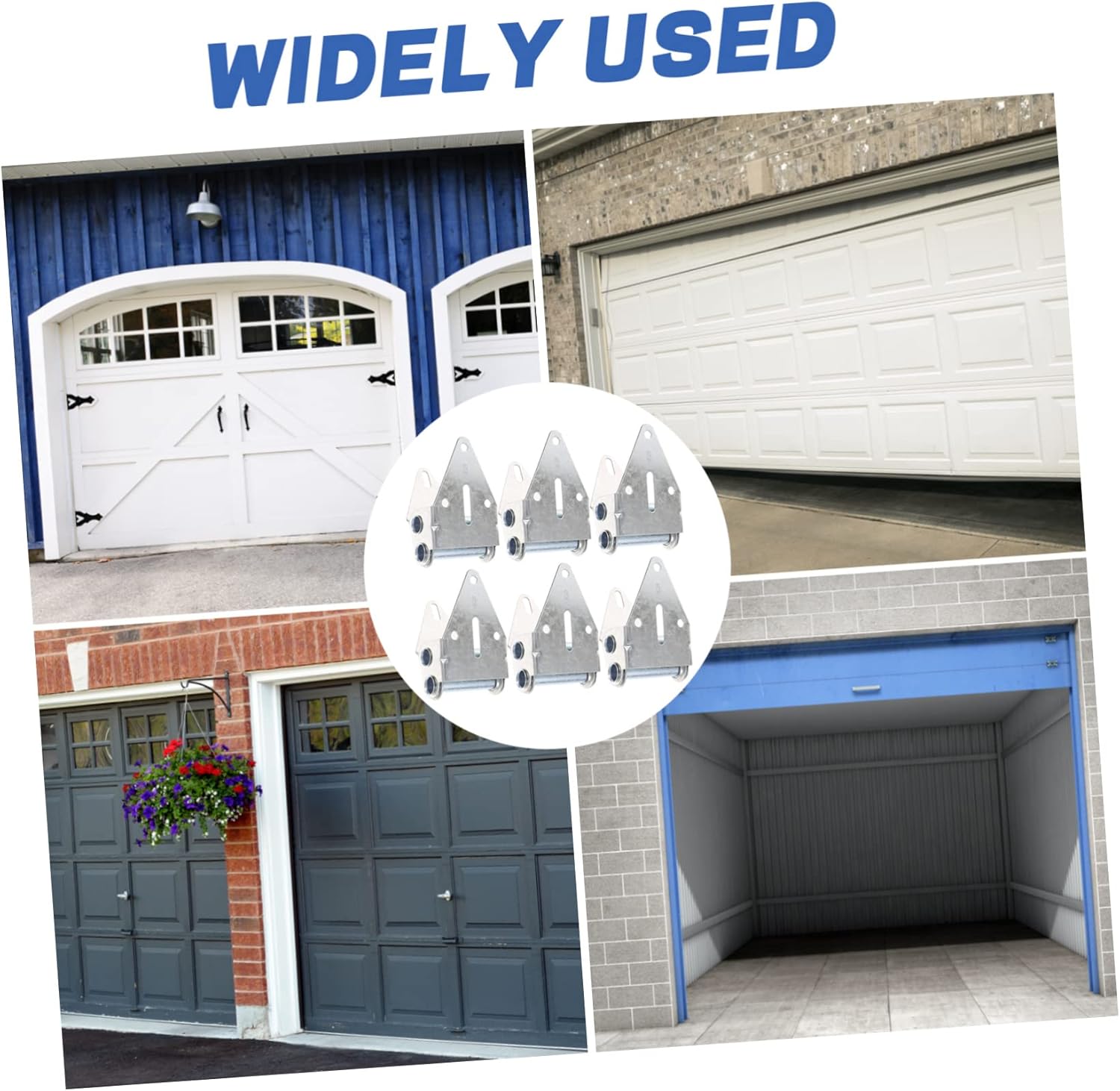 6pcs Heavy Duty Commercial Garage Door Hinges Replacement Parts Durable for Residential and Light Commercial Use