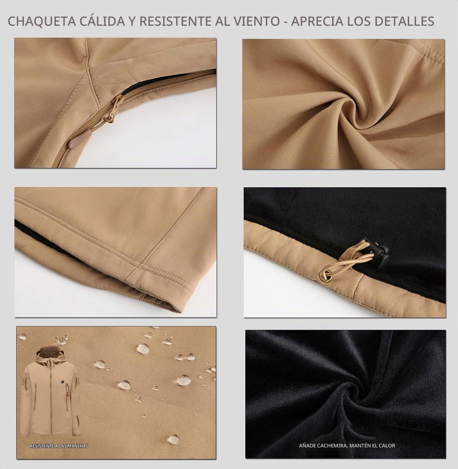 scosao Chaqueta con Calefacción Hombre Recargable USB Chaquetas Calefactables A Prueba de Viento Abrigo Gorro Calefactable de Invierno Chamarra para Caza Pesca Moto Esquí Camping
