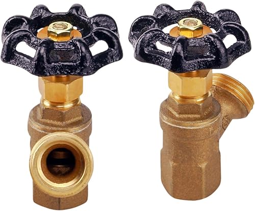 Miniatura 2 de Midline Valve Válvula de drenaje de caldera 6856G con caja de relleno, entrada FIP de 34 pulgadas x salida MHT, latón, sin plomo