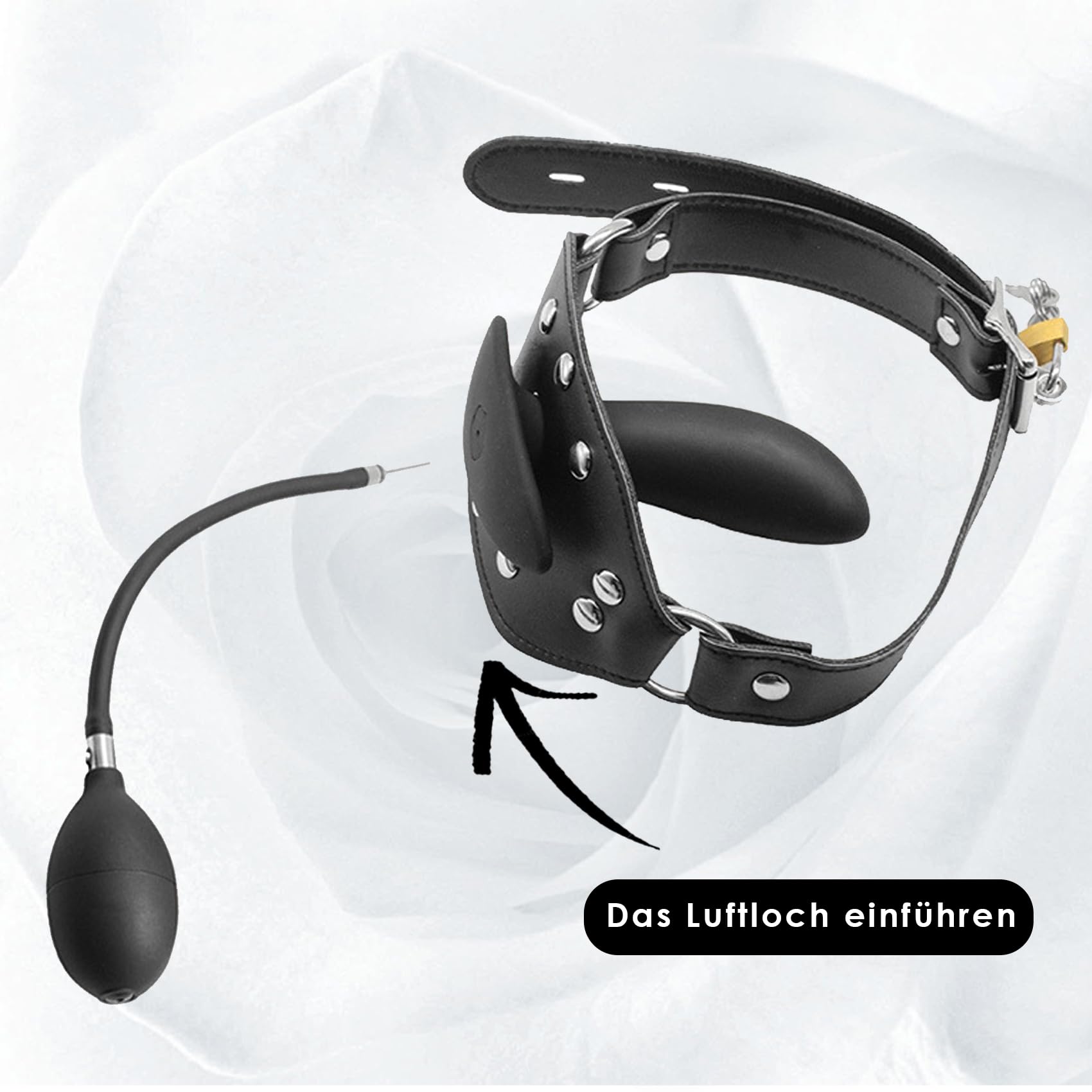 Mordaza Inflable Para Sexo Sm Bondage Dildo Grande Mordaza Para Pene Mordaza Dildo De Silicona Bola Inflable Juguete Sexual Fetiche Ajustable Mordaza Para Boca Para Mujeres