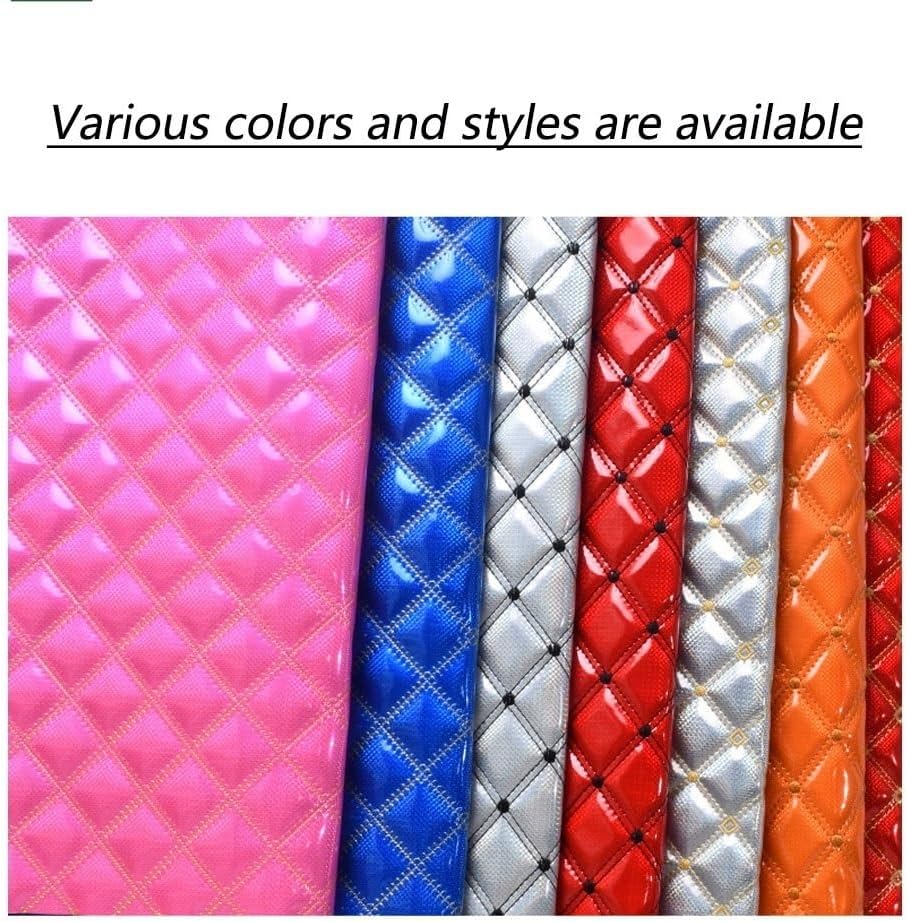 Faux Leather Fabric Leatherette Vinyl Leather Cloth Material Upholstery, Car Lining Leather Stretch Fabric Leatherette Faux Leather Upholstery Sold by The Metre(Gray,1.55X6m)