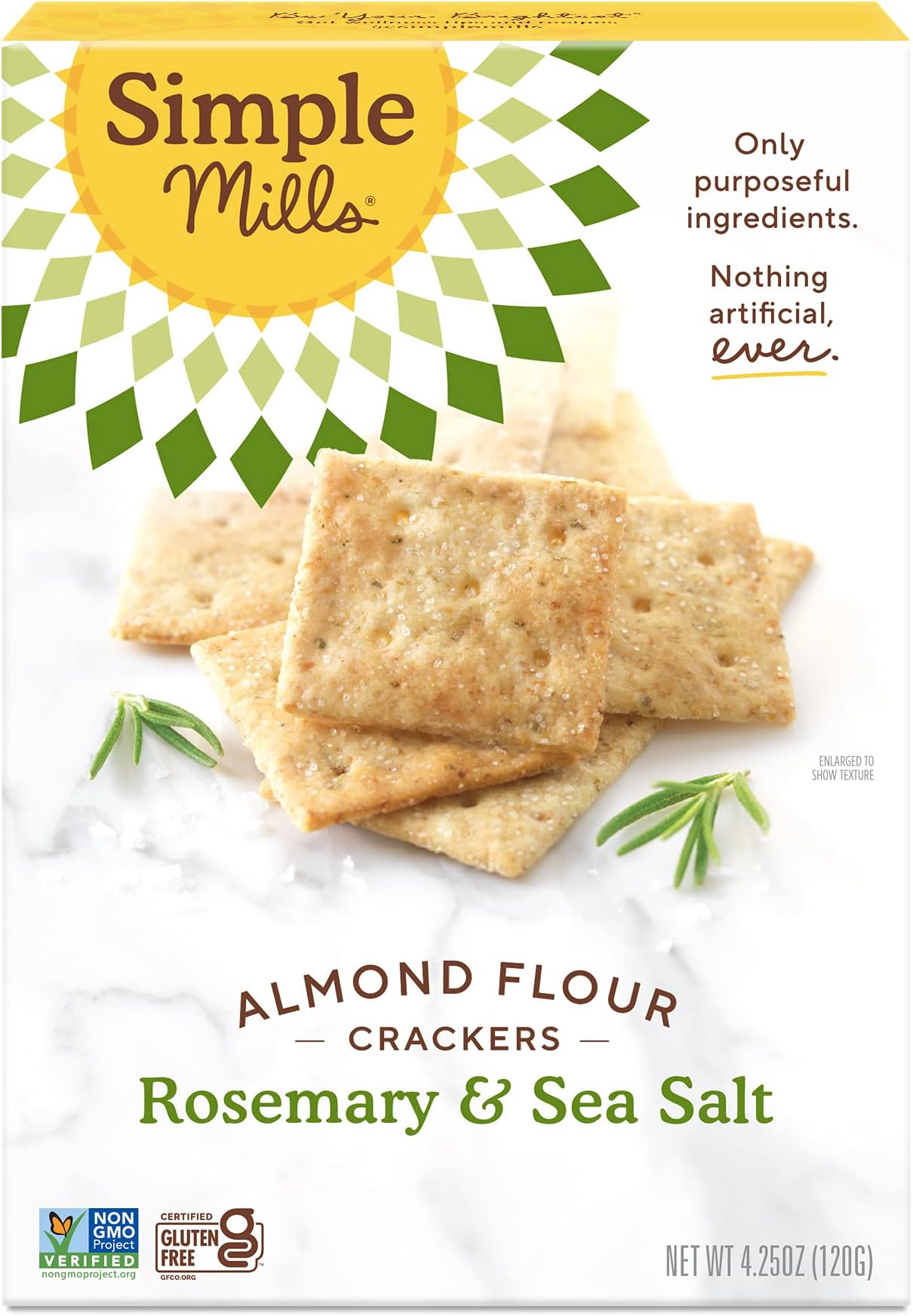 Simple Mills Crckr ALM Flour Rsmry SSL