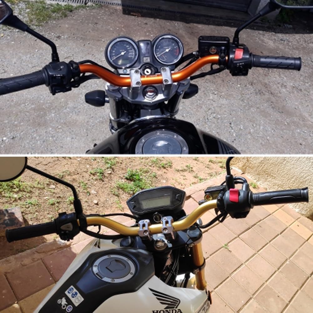Rury sterujące motocykla 28mm 1-1/8 ''kierownica motocykla stop aluminium CNC piaskowanie kierownica pasuje do Yamaha 530 R6 R3 CBR1000RR(Black-laser logo)